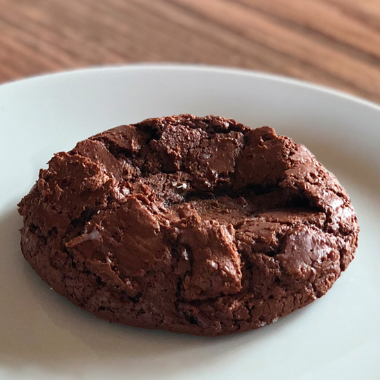 Salted Chocolate Buckwheat Cookie on plate